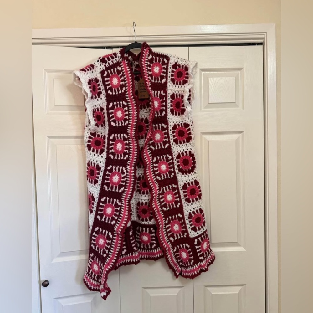 Vintage crochet throw duster. Reworked. - Picture 2 of 3